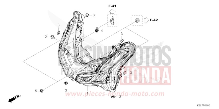 SCHEINWERFER von ADV 350 PEARL FALCON GRAY (NHC61) von 2026